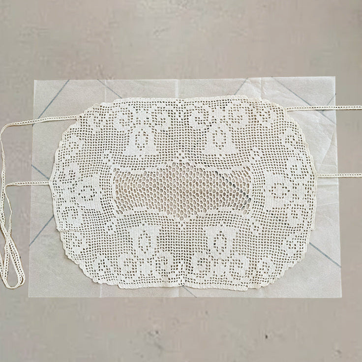 Top in cotone crochet bianco Lace from her table vol 2