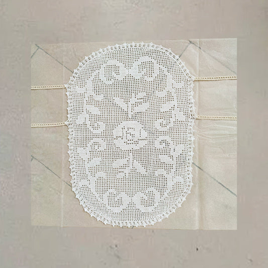 Top in cotone crochet bianco Lace from her table vol 3